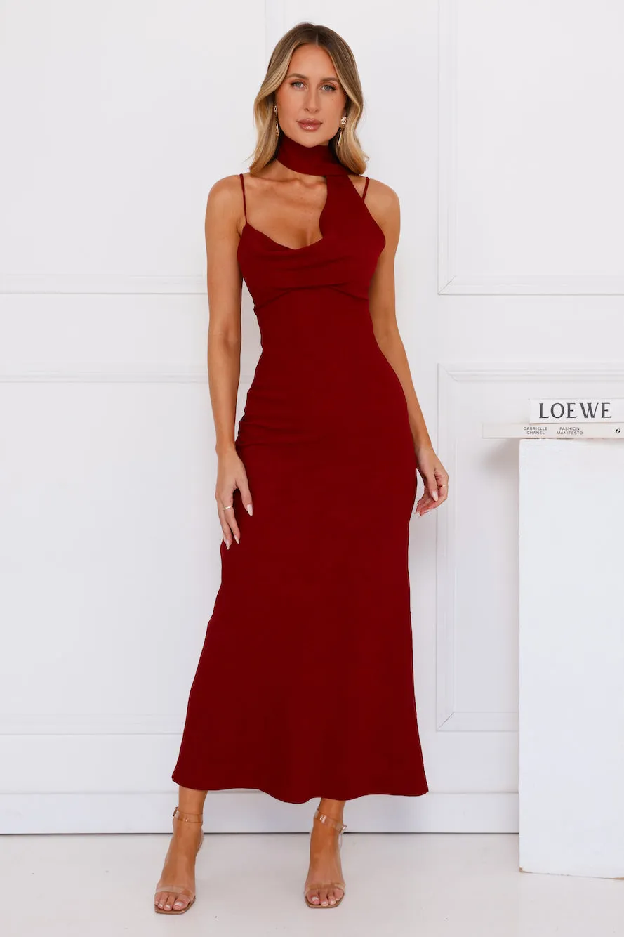Stylish Chic Maxi Dress Wine sold by Hello Molly product image thumbnail 4