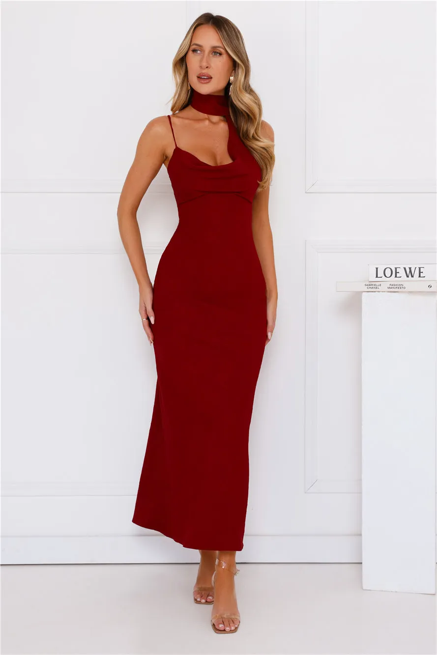 Stylish Chic Maxi Dress Wine sold by Hello Molly