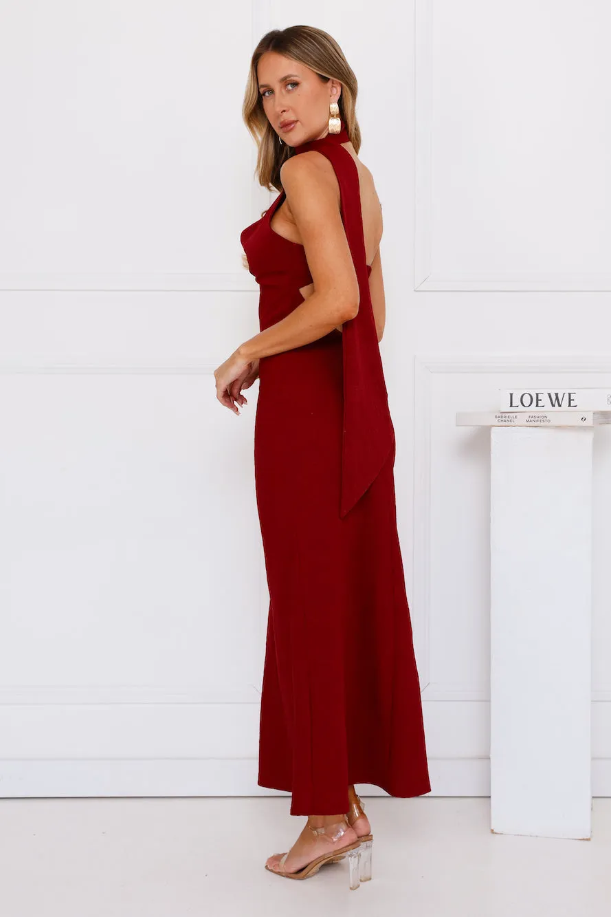 Stylish Chic Maxi Dress Wine sold by Hello Molly product image thumbnail 5