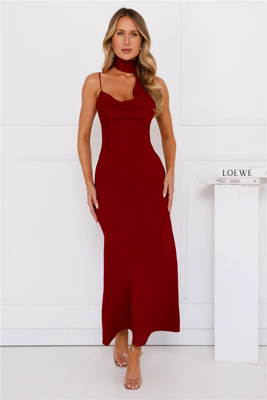 Stylish Chic Maxi Dress Wine sold by Hello Molly product image thumbnail 2