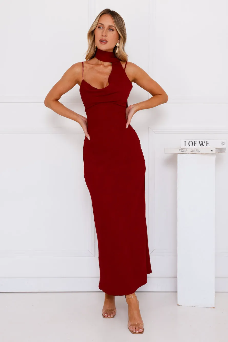 Stylish Chic Maxi Dress Wine sold by Hello Molly product image thumbnail 3