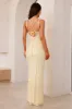 Shimmering Allure Sequin Maxi Dress Yellow sold by Hello Molly