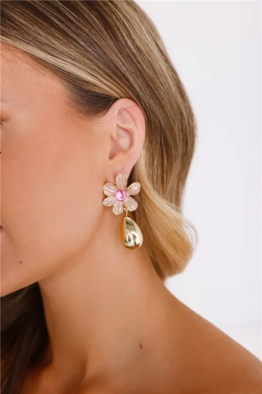 18k Gold Plated Petal Power Earrings Gold sold by Hello Molly