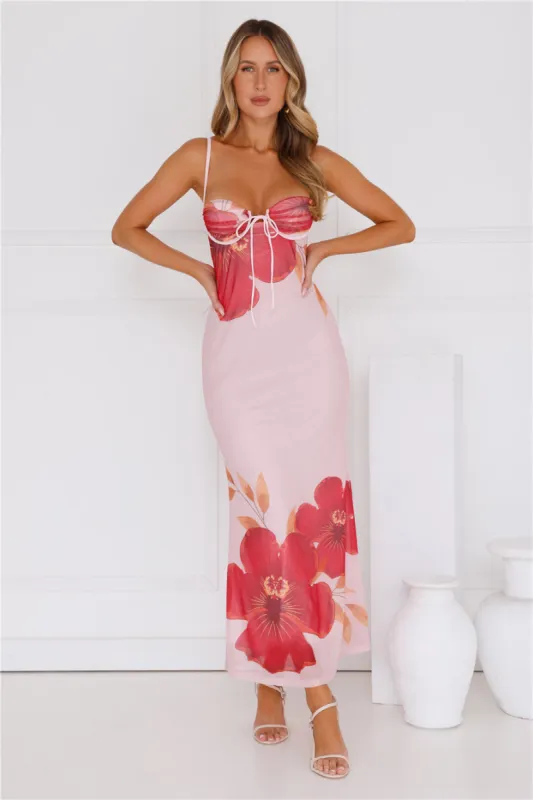 Stylish Shores Mesh Maxi Dress Pink sold by Hello Molly