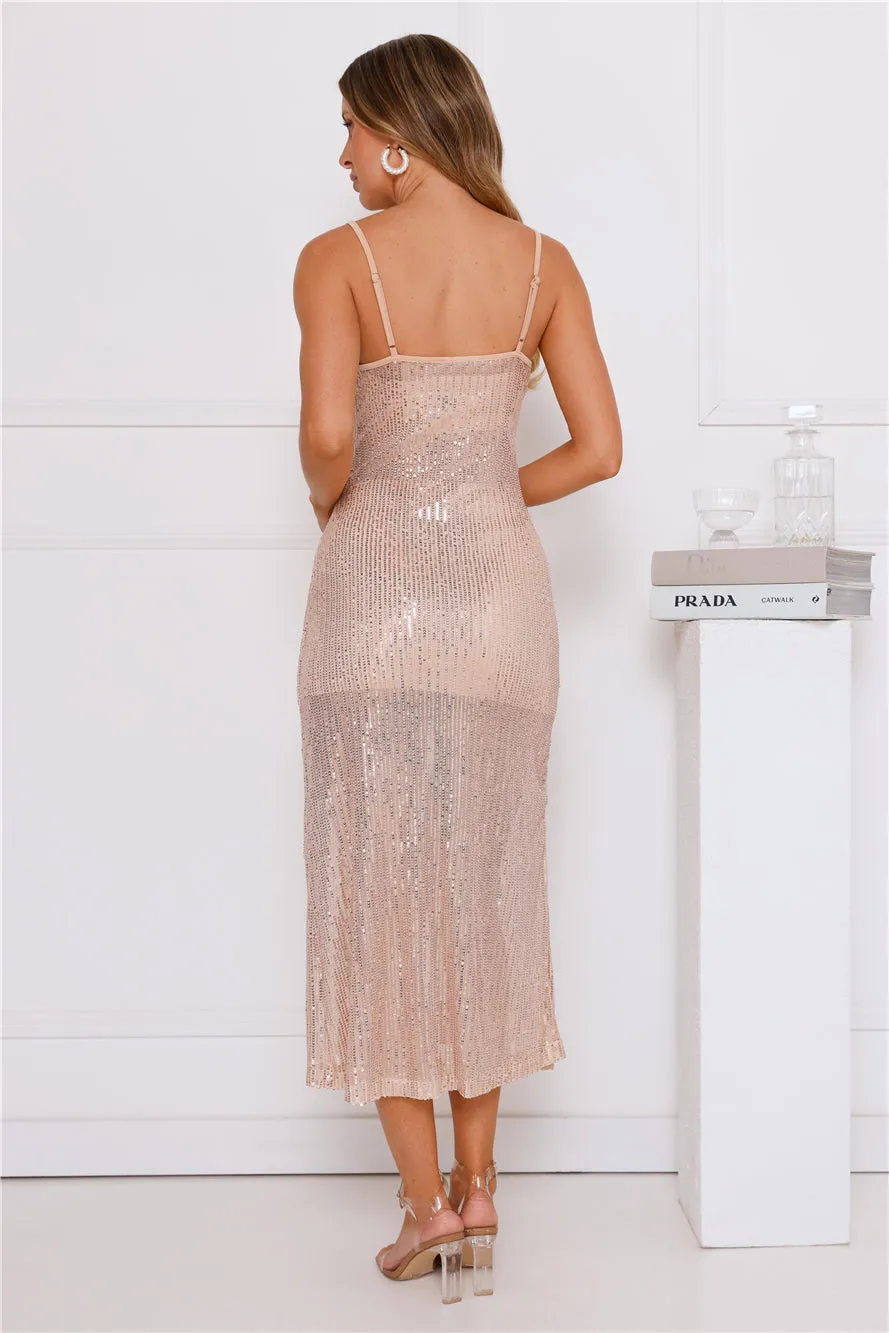 High Shine Set Sequin Maxi Dress Gold sold by Hello Molly product image thumbnail 5