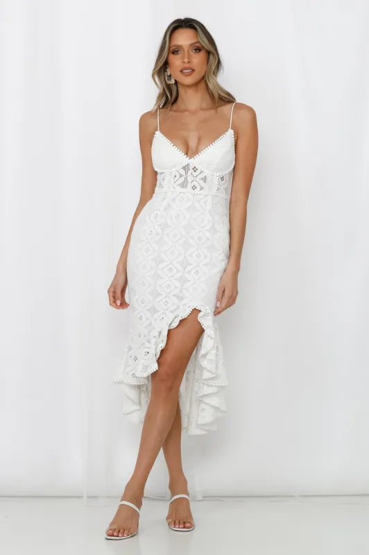 Back In The Habit Midi Dress White sold by Hello Molly
