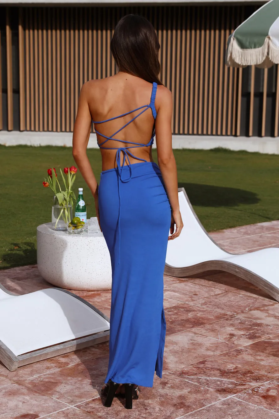 Merry Go Round Maxi Skirt Royal Blue sold by Hello Molly product image thumbnail 3