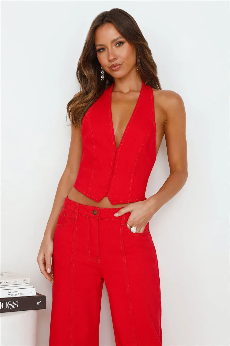 Je Suis Halter Crimson sold by Hello Molly