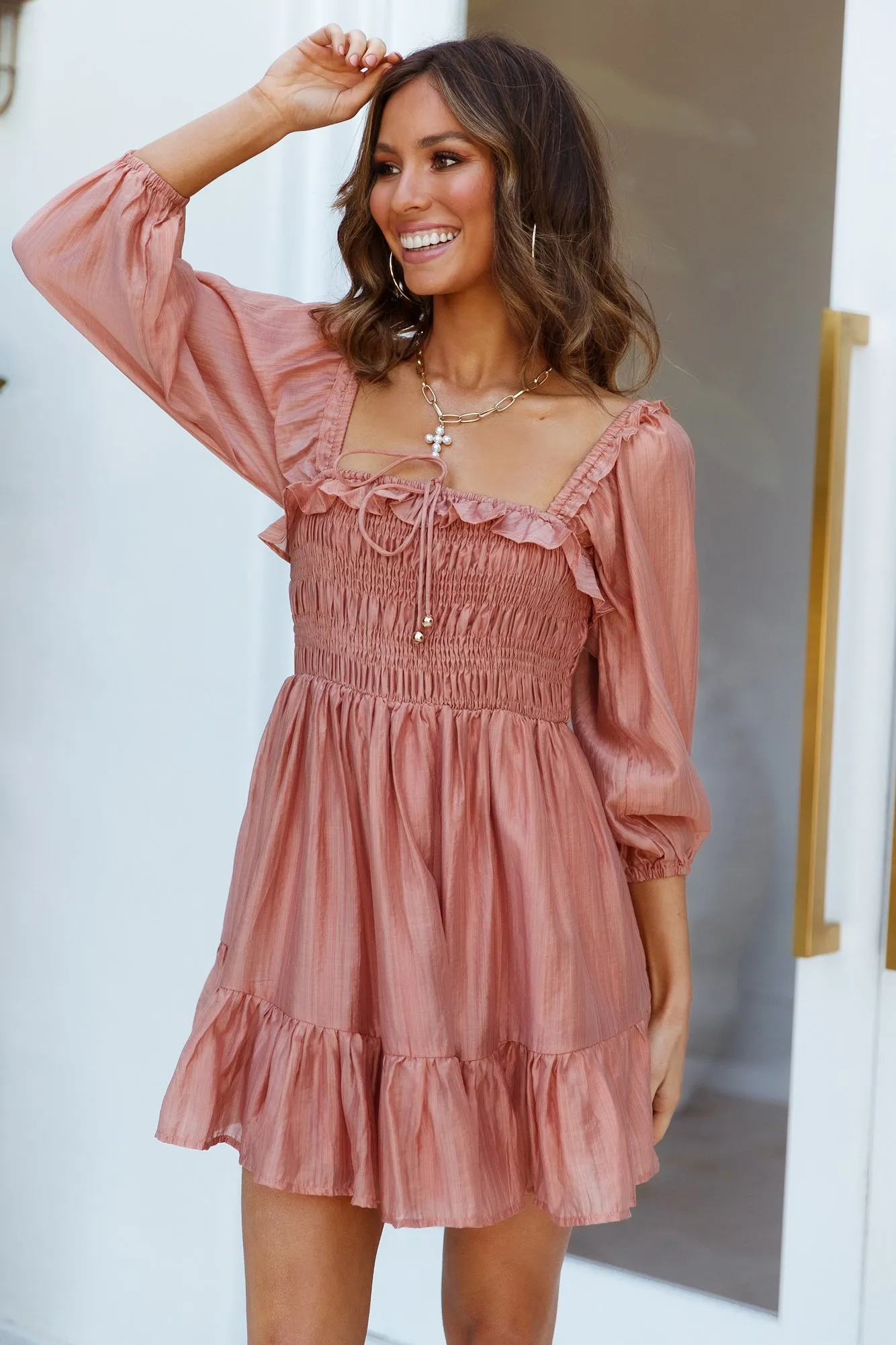 Kindness First Dress Mocha sold by Hello Molly product image thumbnail 5