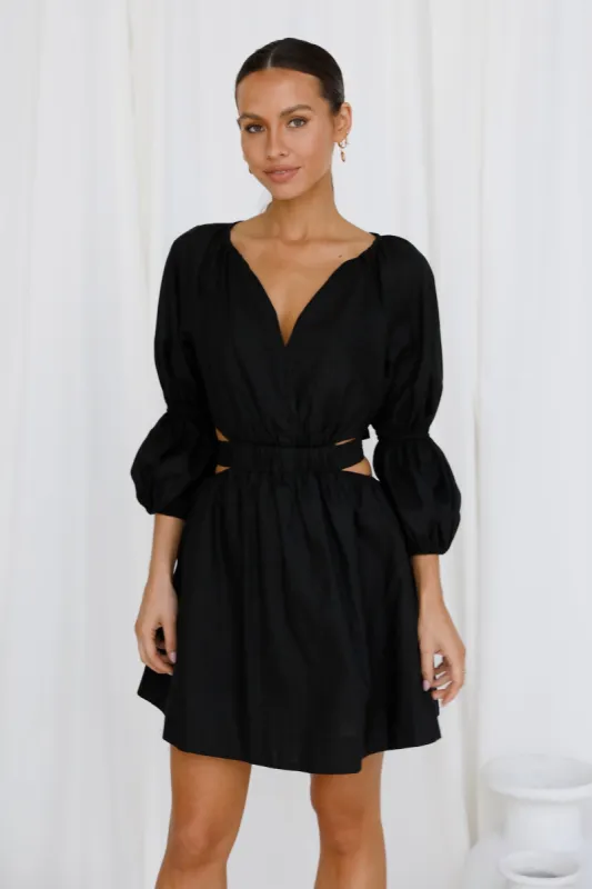 Play To My Heart Dress Black sold by Hello Molly