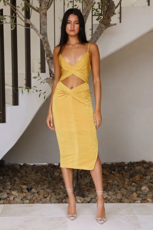 Fallin Into You Maxi Dress Yellow sold by Hello Molly