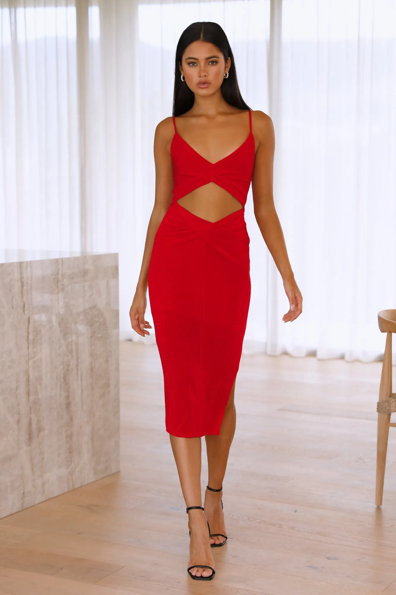 Fallin Into You Maxi Dress Red sold by Hello Molly