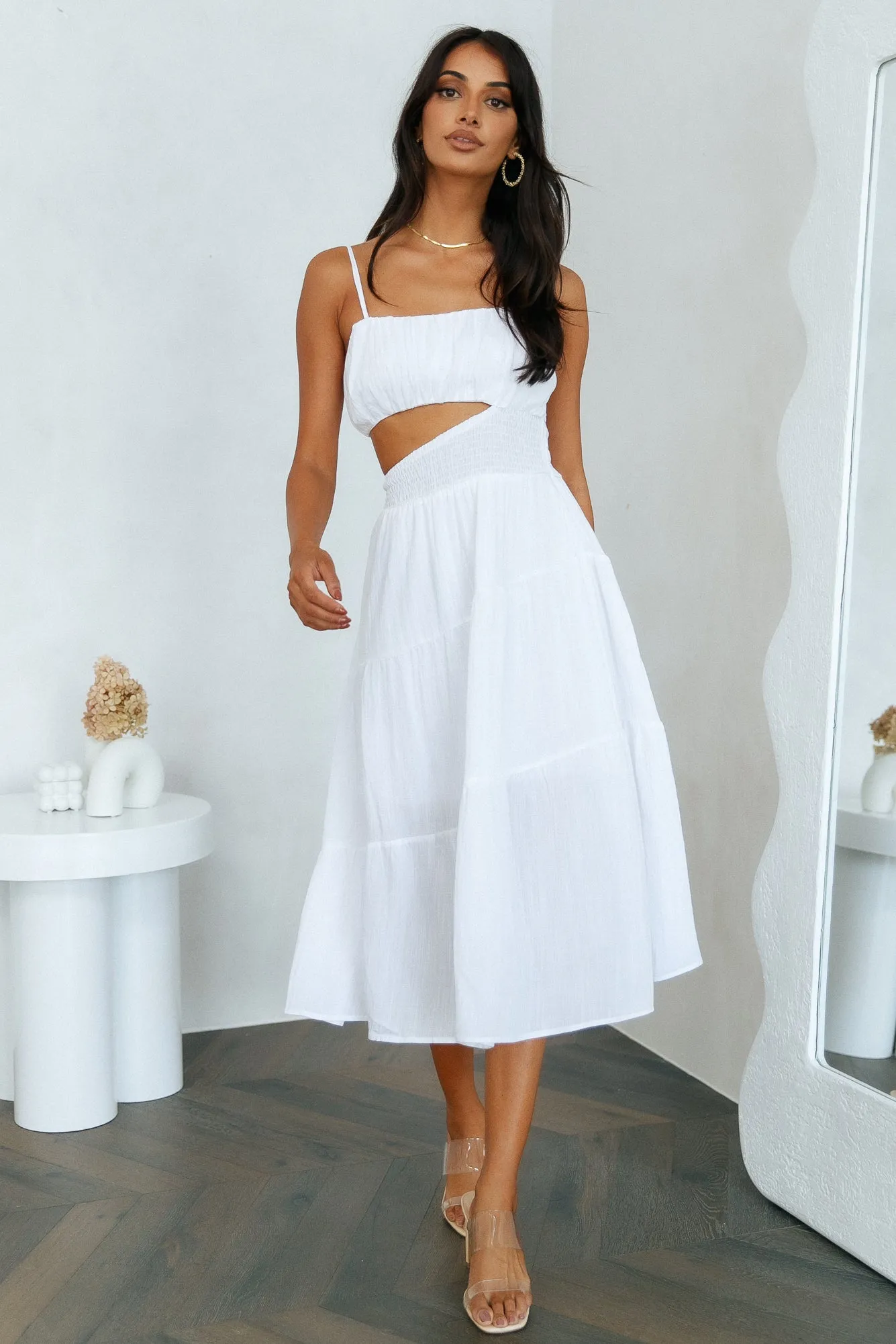 So Ready Midi Dress White sold by Hello Molly product image thumbnail 3