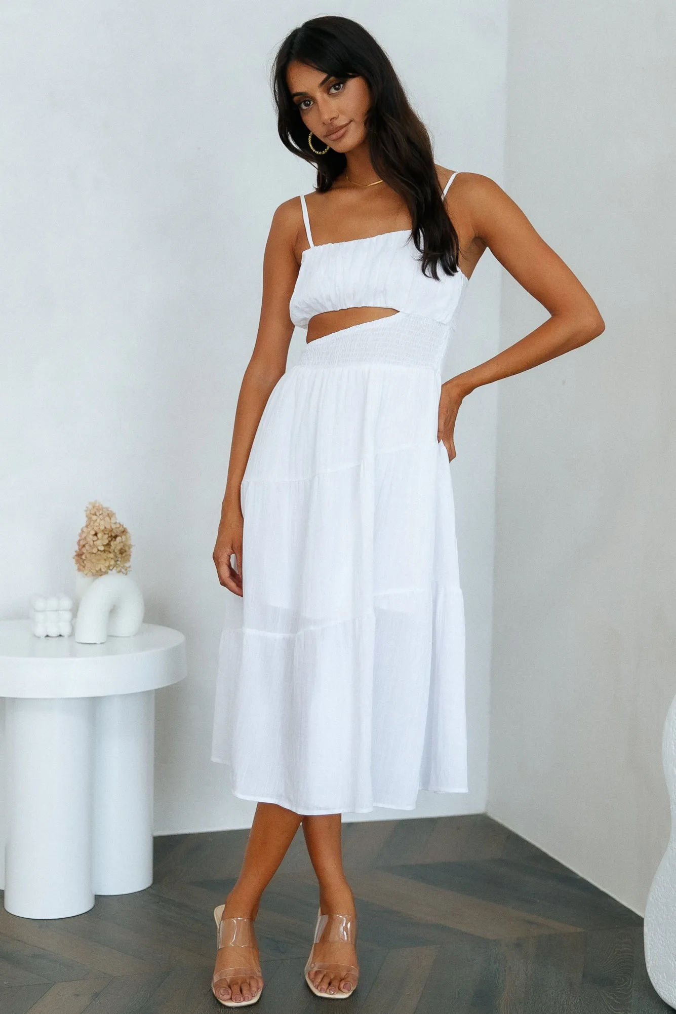 So Ready Midi Dress White sold by Hello Molly product image thumbnail 4