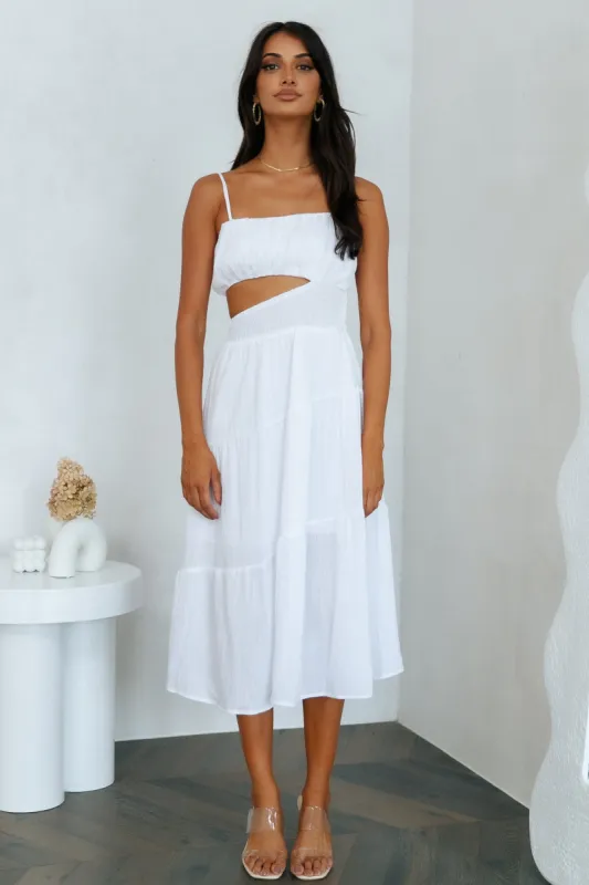 So Ready Midi Dress White sold by Hello Molly