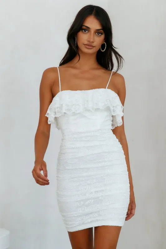Laced Hearts Dress White sold by Hello Molly