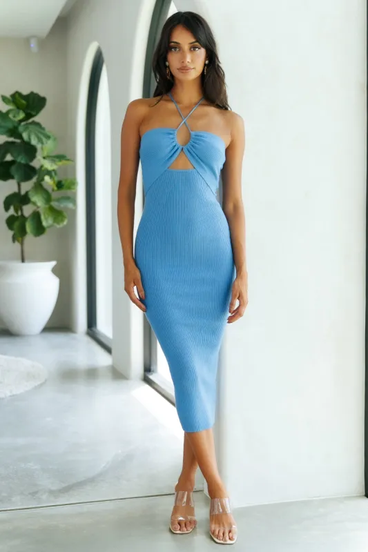 Moonlight Love Midi Dress Blue sold by Hello Molly