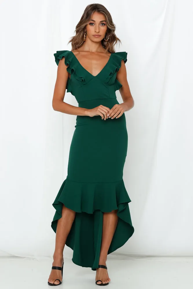 The Hills Maxi Dress Forest Green sold by Hello Molly