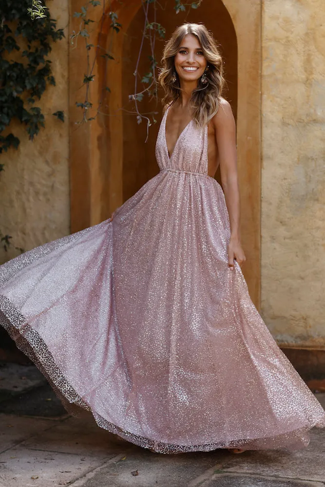 Perfect Places Maxi Dress Bronze sold by Hello Molly