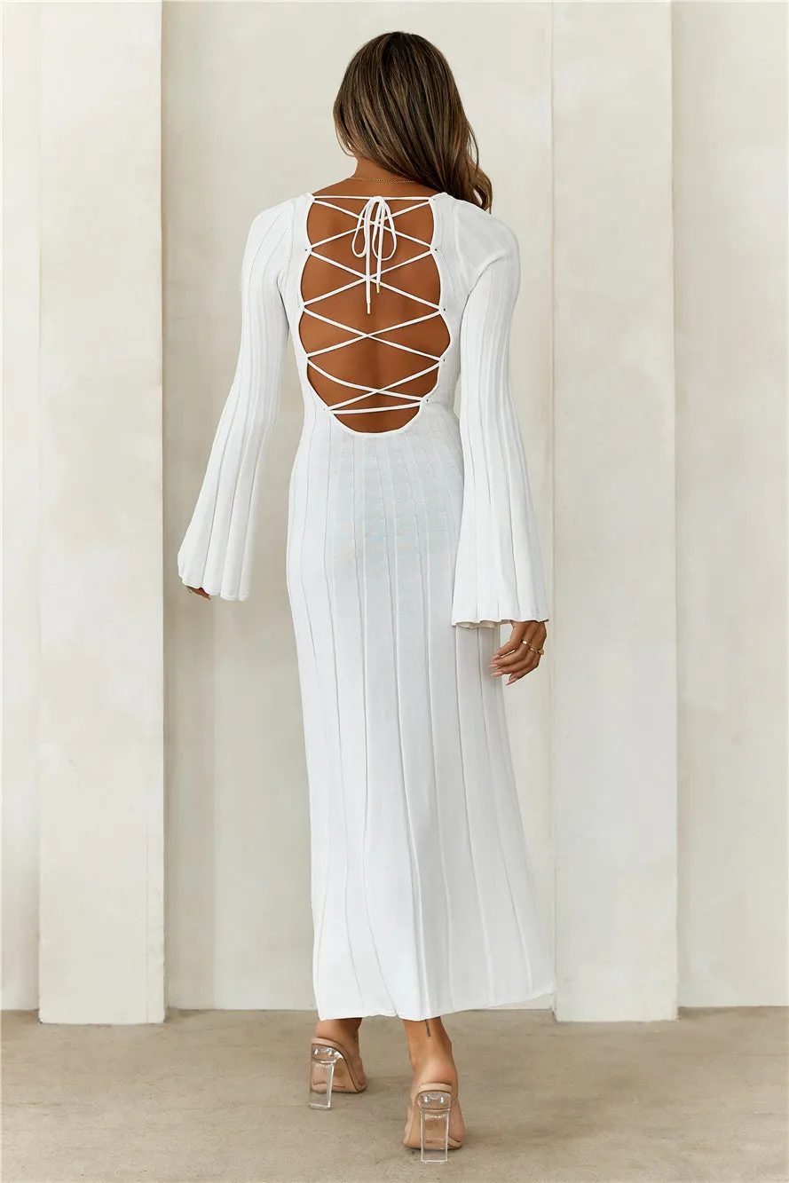 Creating Icons Ribbed Long Sleeve Midi Dress Cream sold by Hello Molly product image thumbnail 5