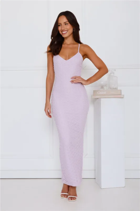 Anabelle Knit Maxi Dress Lilac sold by Hello Molly