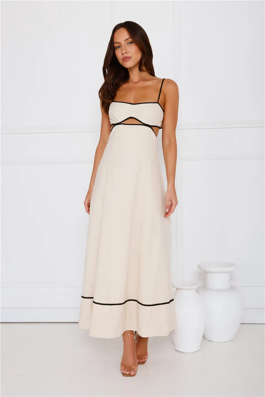 Island Dreamer Maxi Dress Cream sold by Hello Molly