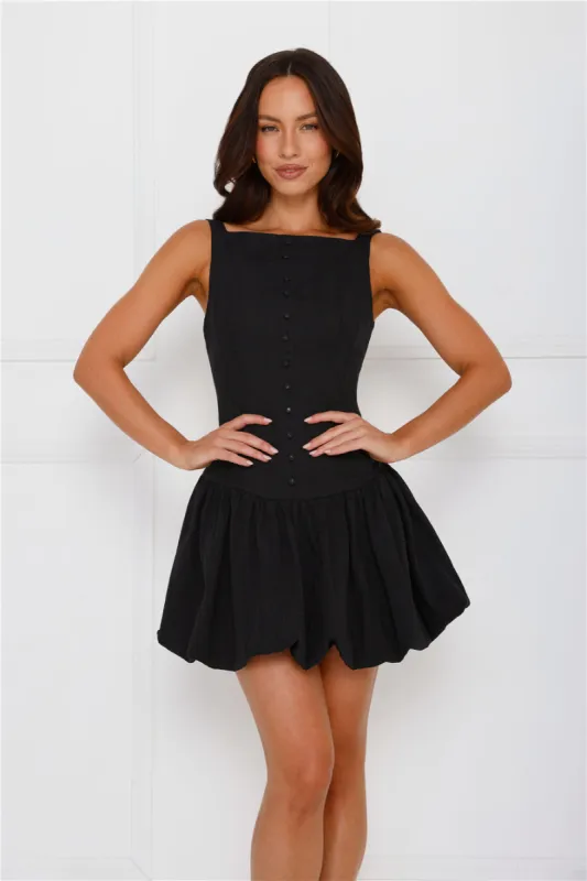 Burst Of Joy Bubble Mini Dress Black sold by Hello Molly