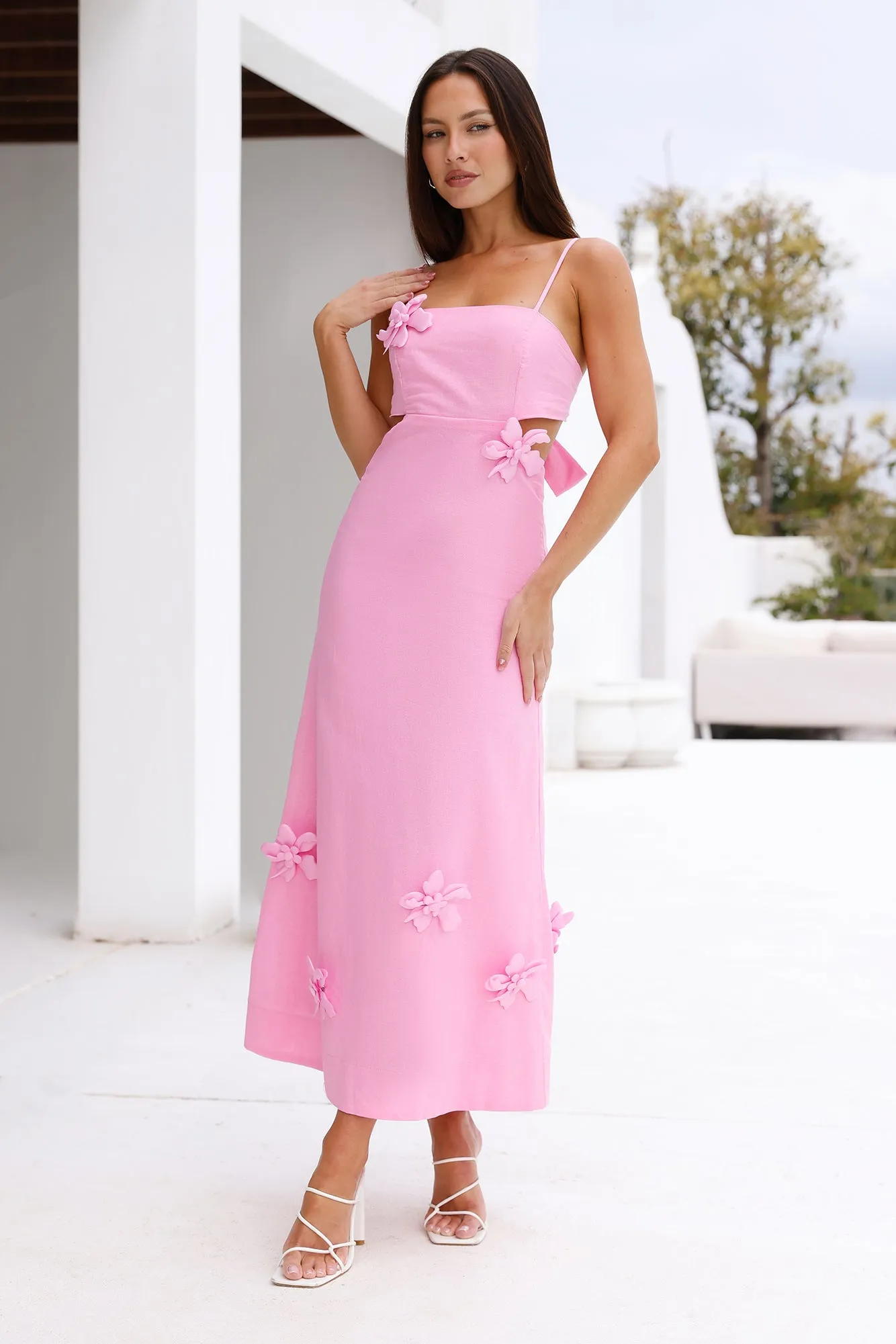 Lush Blooms Maxi Dress Pink sold by Hello Molly