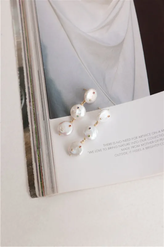 18k Gold Plated Sea Secret Earrings Gold sold by Hello Molly