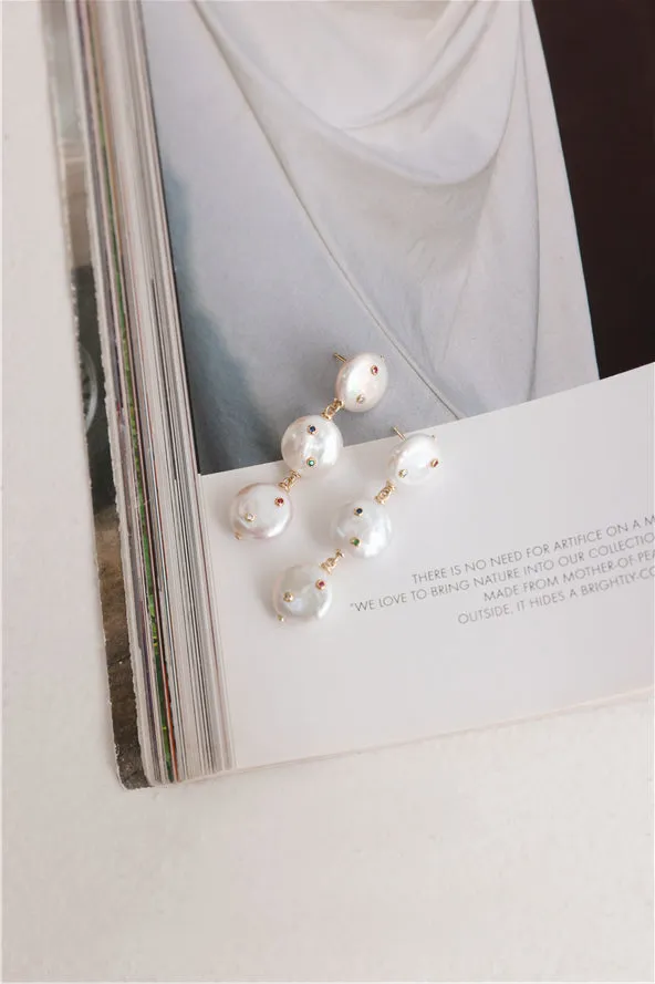 18k Gold Plated Sea Secret Earrings Gold sold by Hello Molly