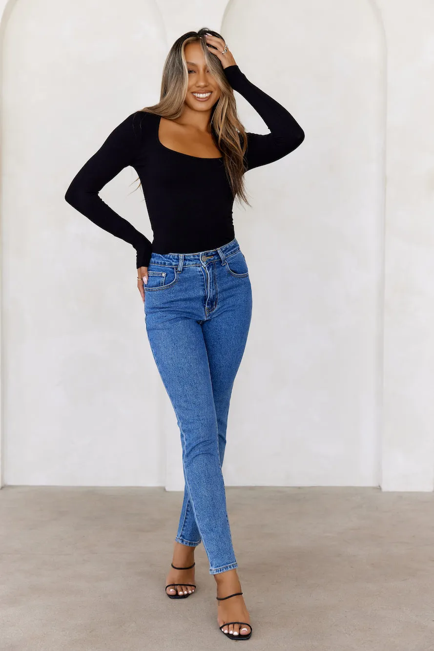BASE Wear Now Ribbed Long Sleeve Top Black sold by Hello Molly product image thumbnail 3