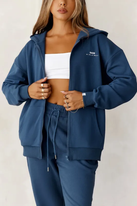 BASE Zip Up Chicago Hoodie Navy sold by Hello Molly