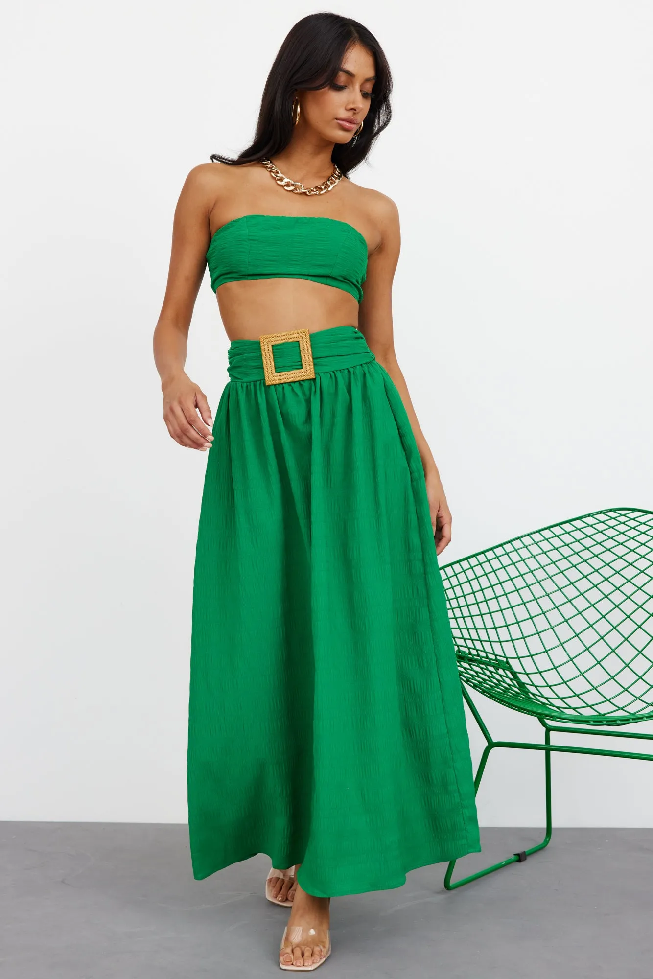 Iconic Revival Maxi Skirt Green sold by Hello Molly product image thumbnail 3
