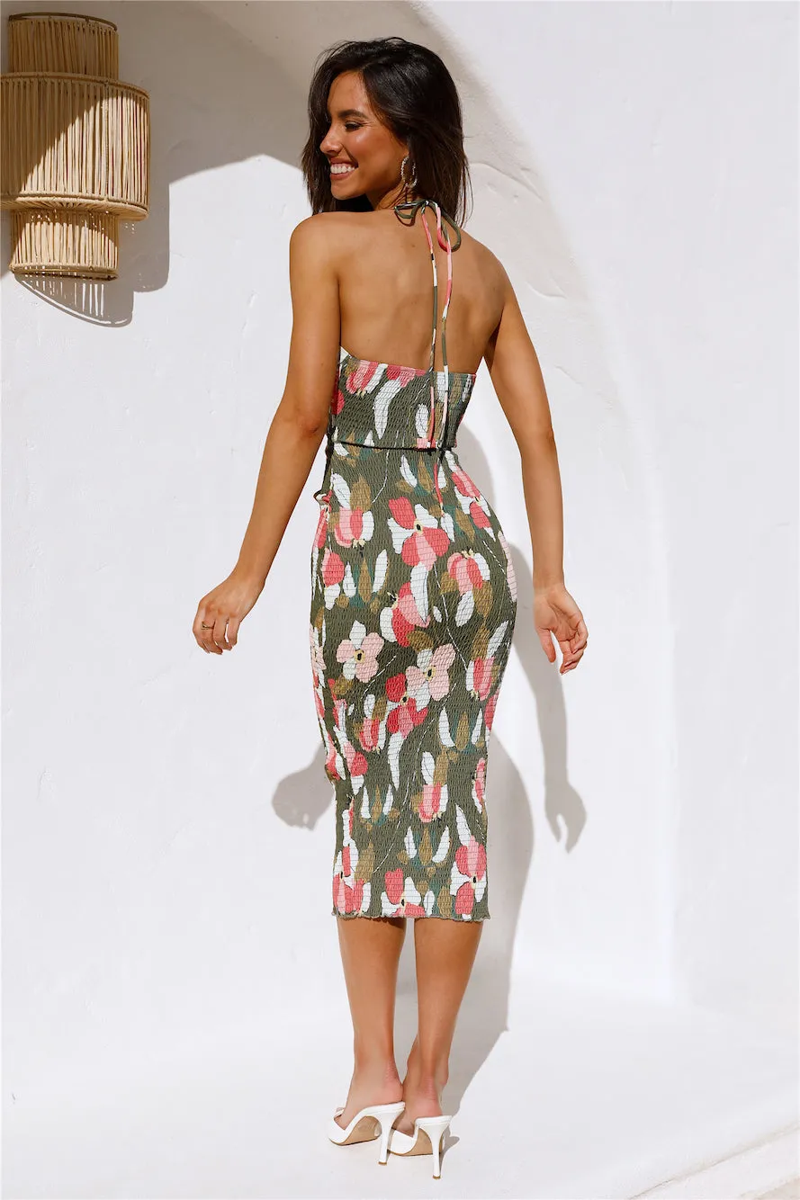 Glowing Shrine Midi Dress Green sold by Hello Molly product image thumbnail 4