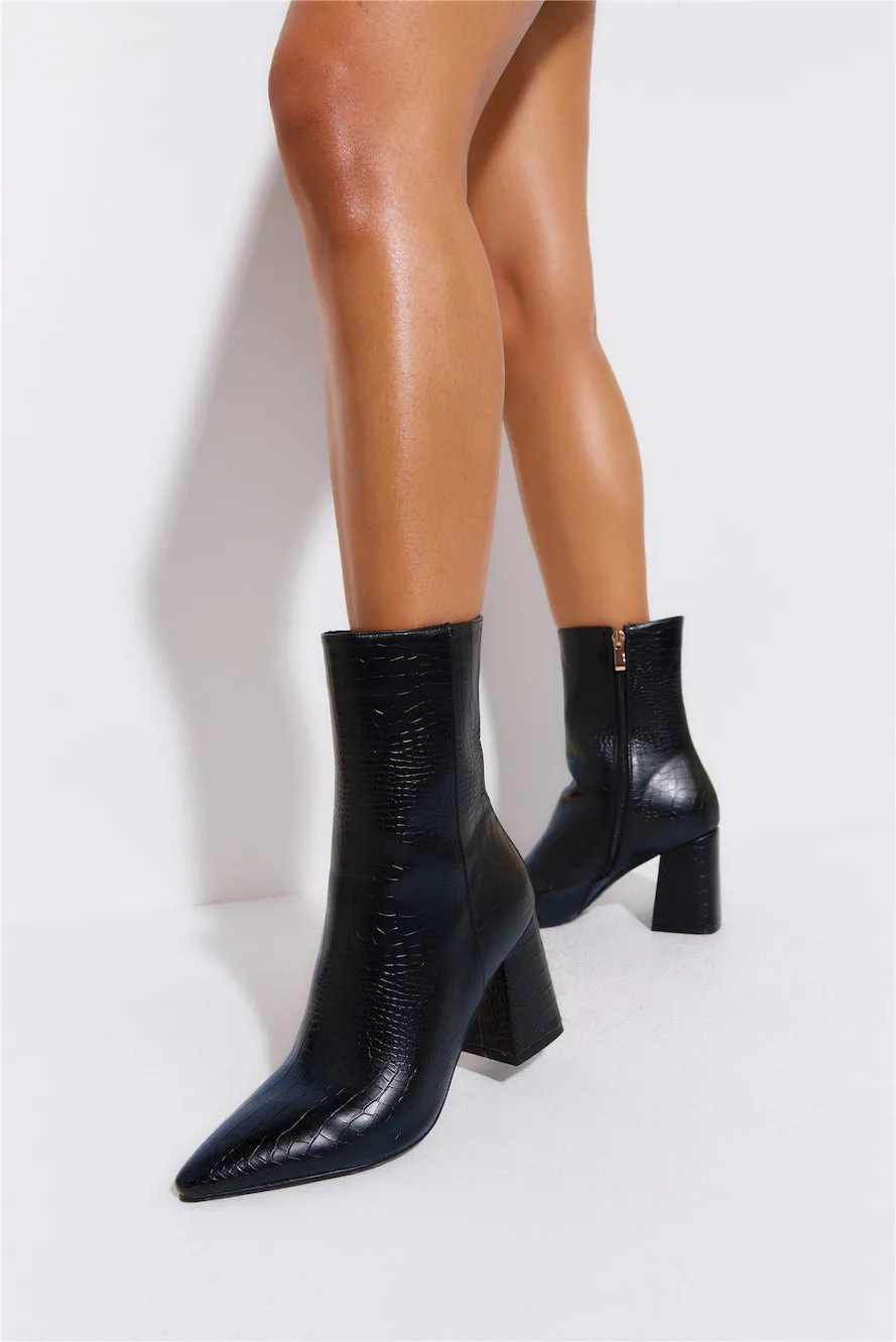 Penley Boots Black Croc sold by Hello Molly product image thumbnail 3