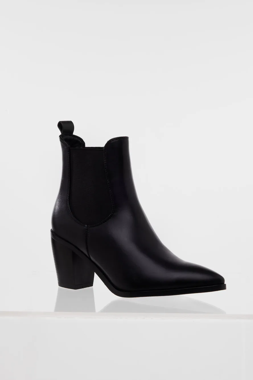 HELLO MOLLY Frosty Season Heel Boots Black PU sold by Hello Molly product image thumbnail 2