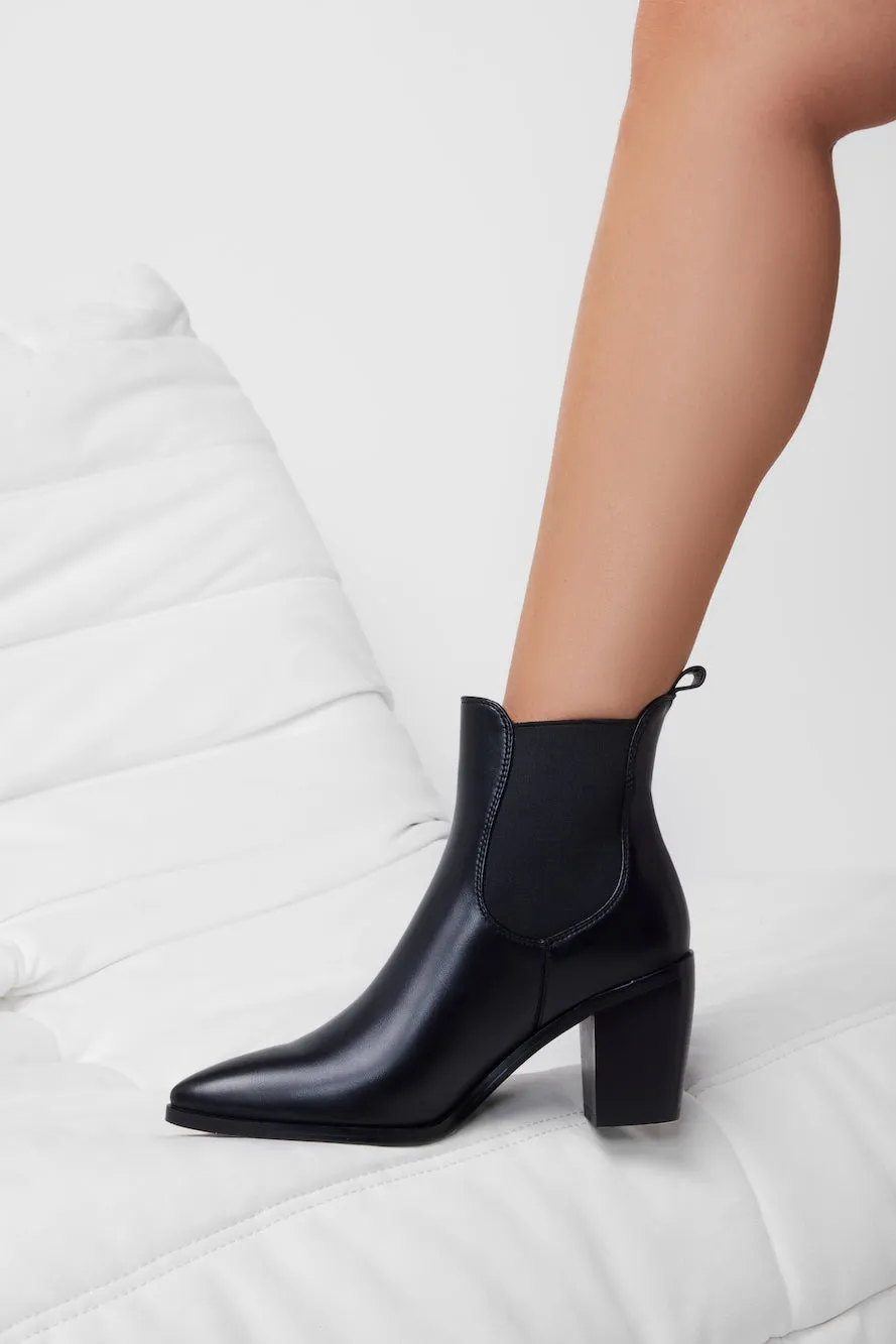 HELLO MOLLY Frosty Season Heel Boots Black PU sold by Hello Molly product image thumbnail 3