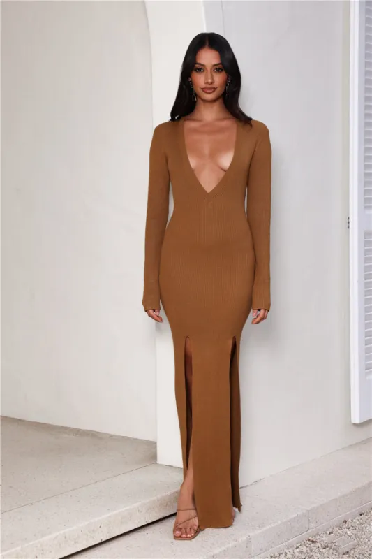 Opulence Maxi Dress Camel sold by Hello Molly
