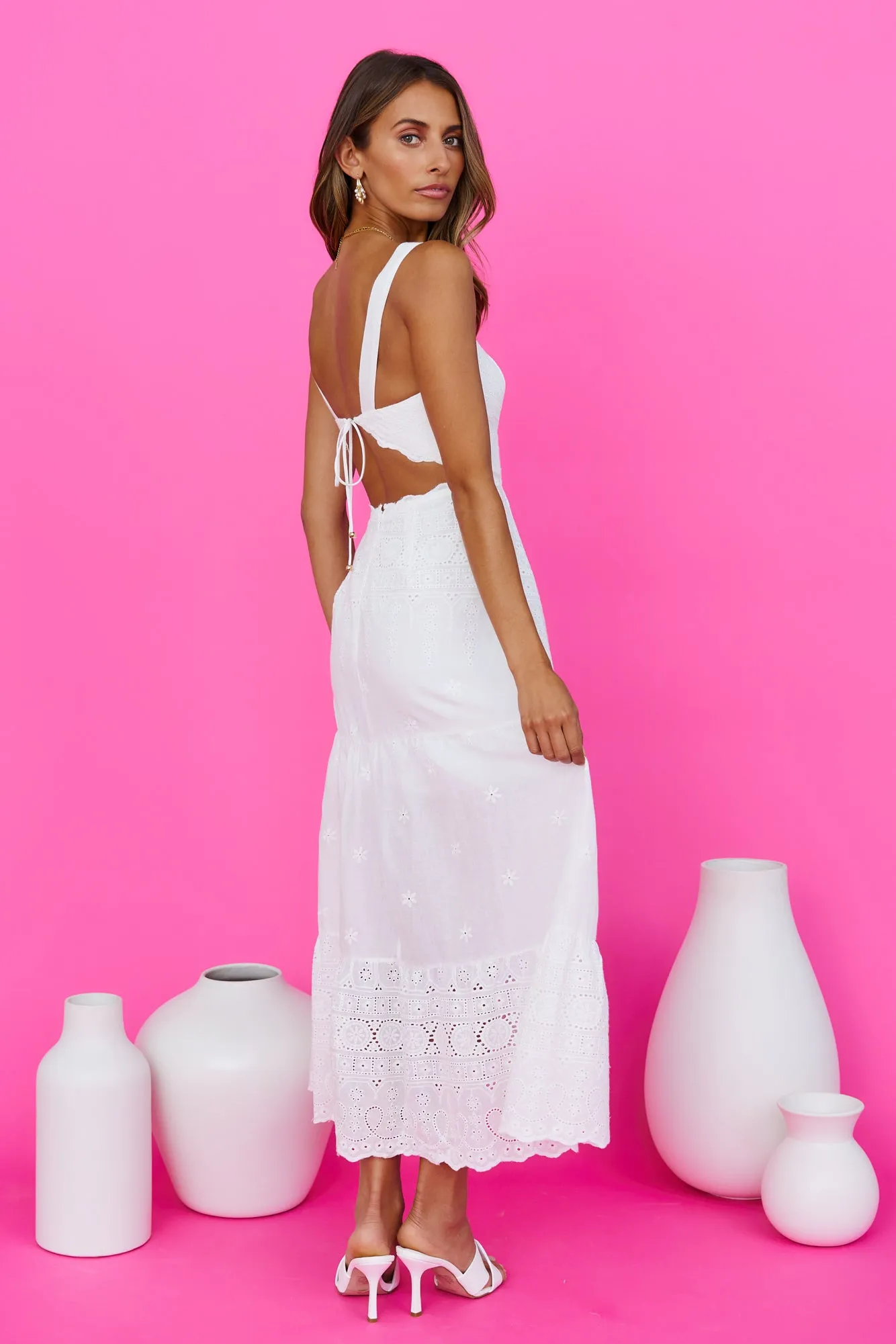 Wishes Will Be Made Midi Dress White sold by Hello Molly product image thumbnail 5