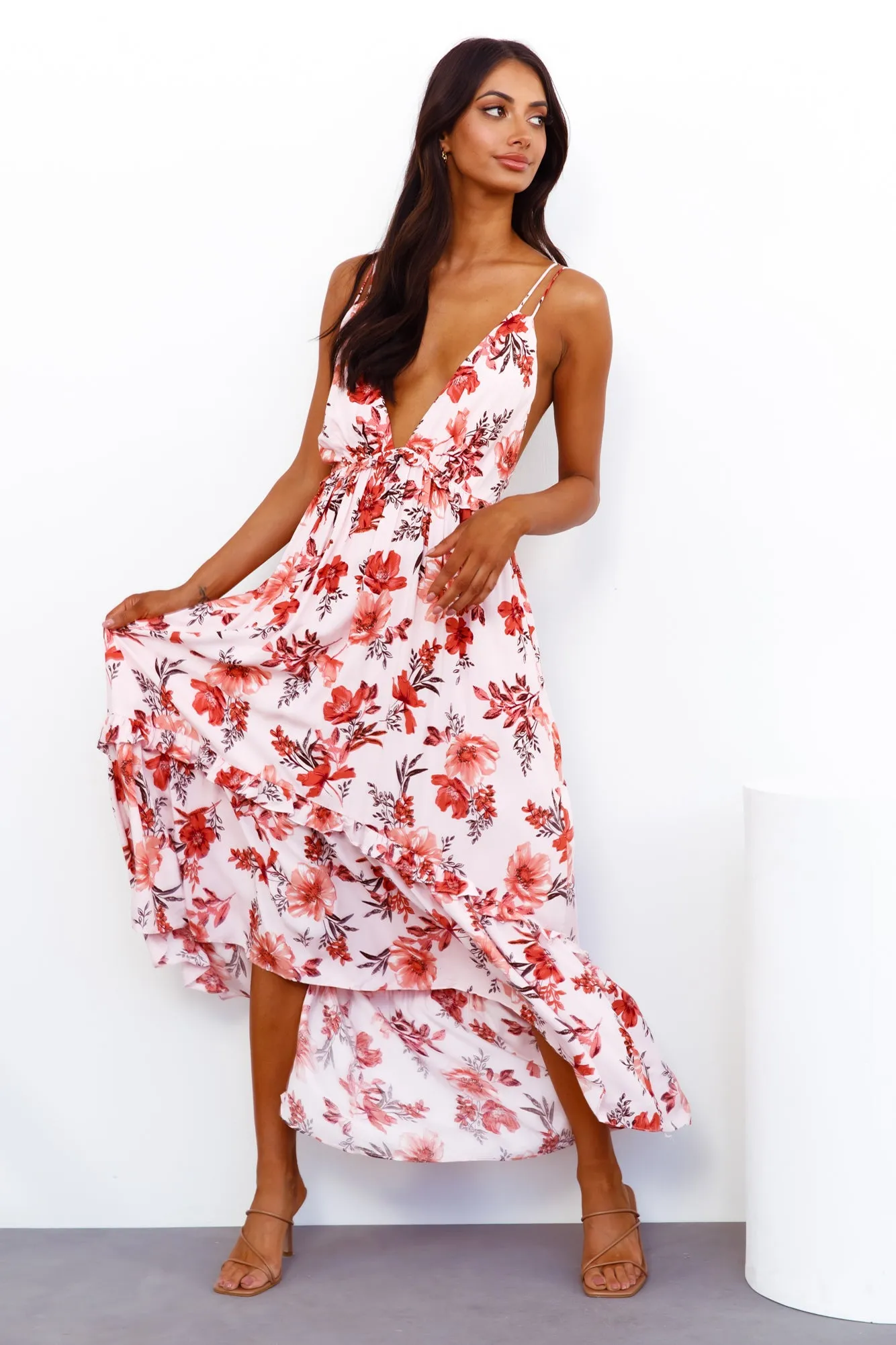 Brunchin Only Midi Dress Pink sold by Hello Molly product image thumbnail 4