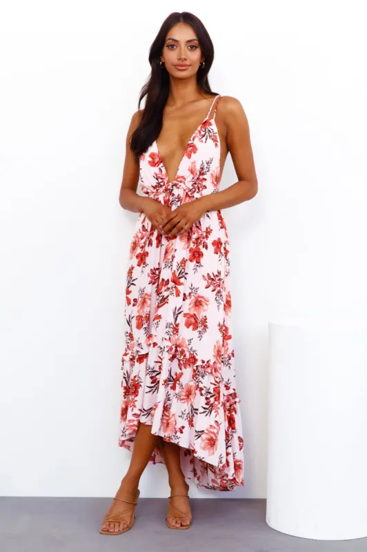 Brunchin Only Midi Dress Pink sold by Hello Molly
