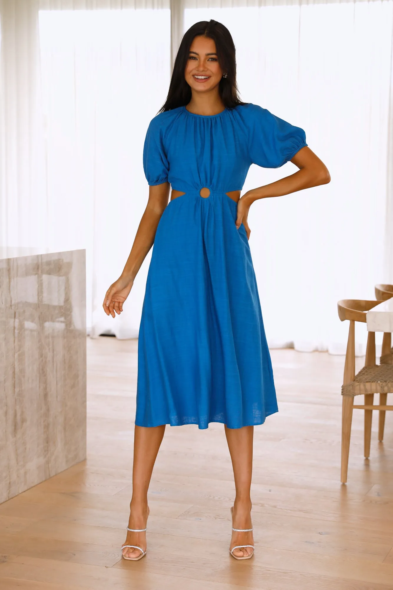 Illuminate The Way Midi Dress Blue sold by Hello Molly