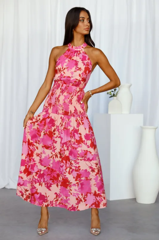 Listen Closely Maxi Dress Pink sold by Hello Molly