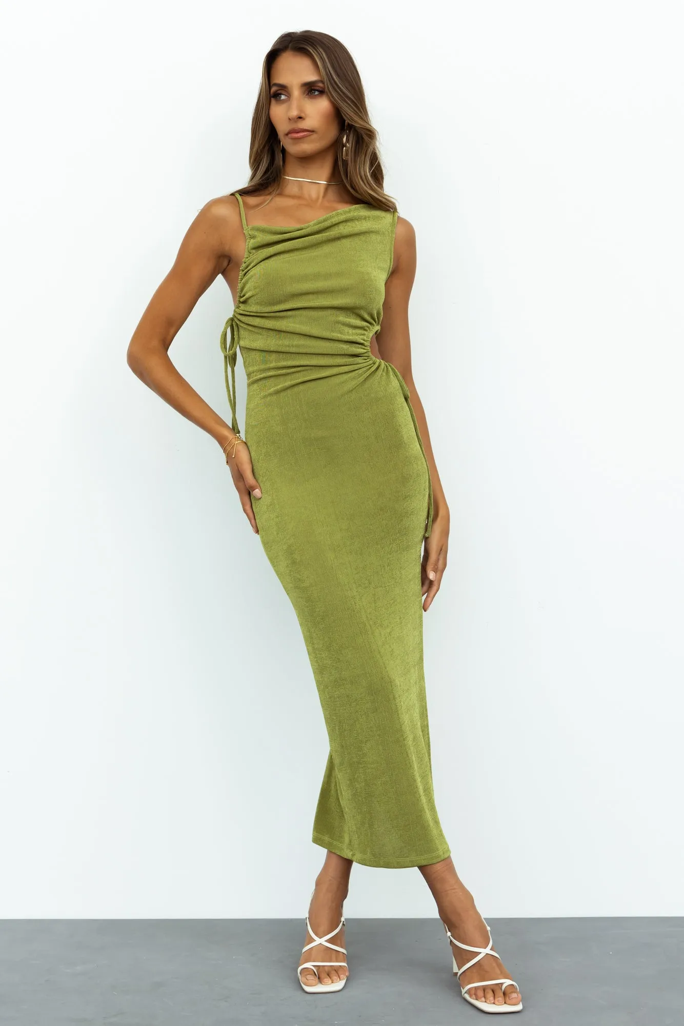 Turn The Lights Off Maxi Dress Green sold by Hello Molly product image thumbnail 3