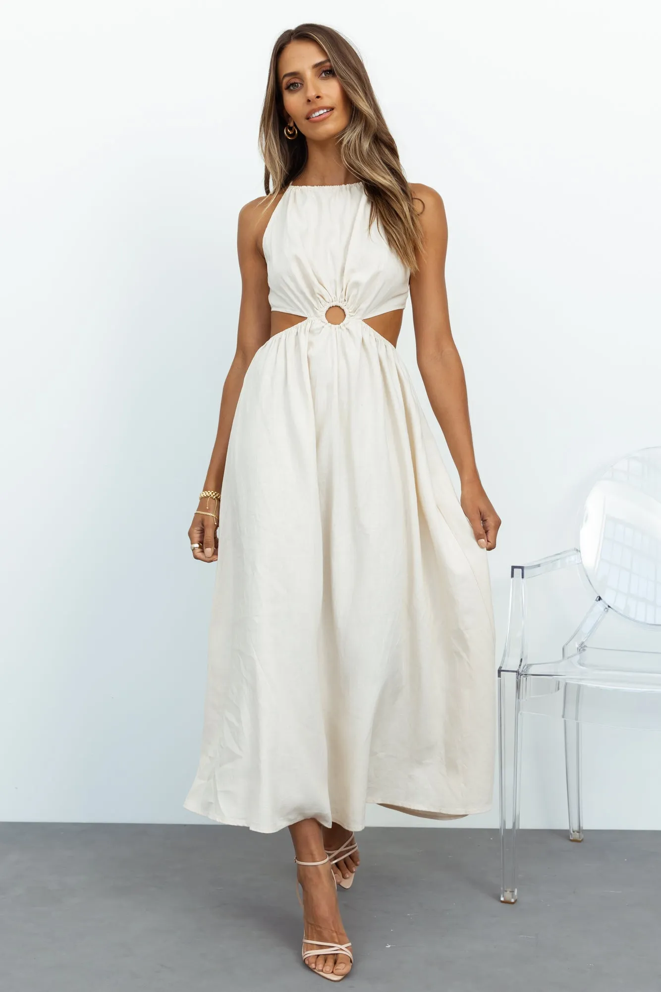 Chill Moments Maxi Dress Cream sold by Hello Molly product image thumbnail 4
