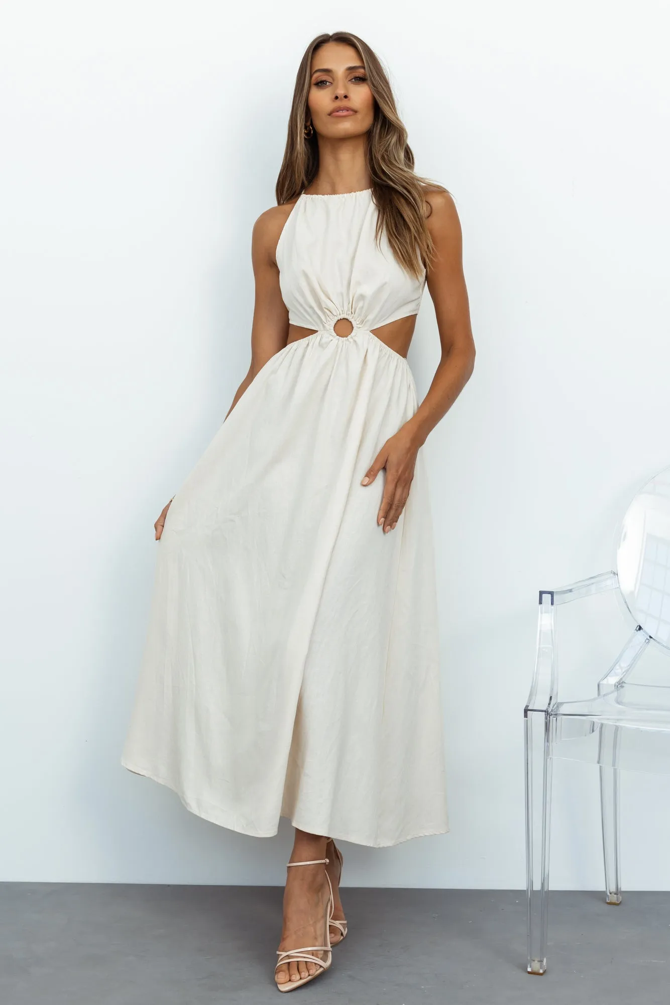 Chill Moments Maxi Dress Cream sold by Hello Molly