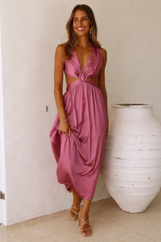 Lovely Travels Midi Dress Purple sold by Hello Molly