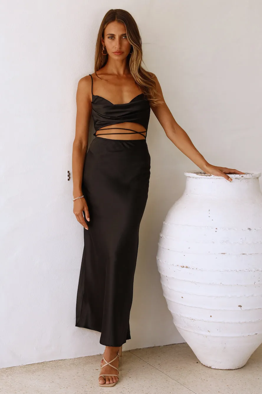 Made Love Midi Dress Black sold by Hello Molly