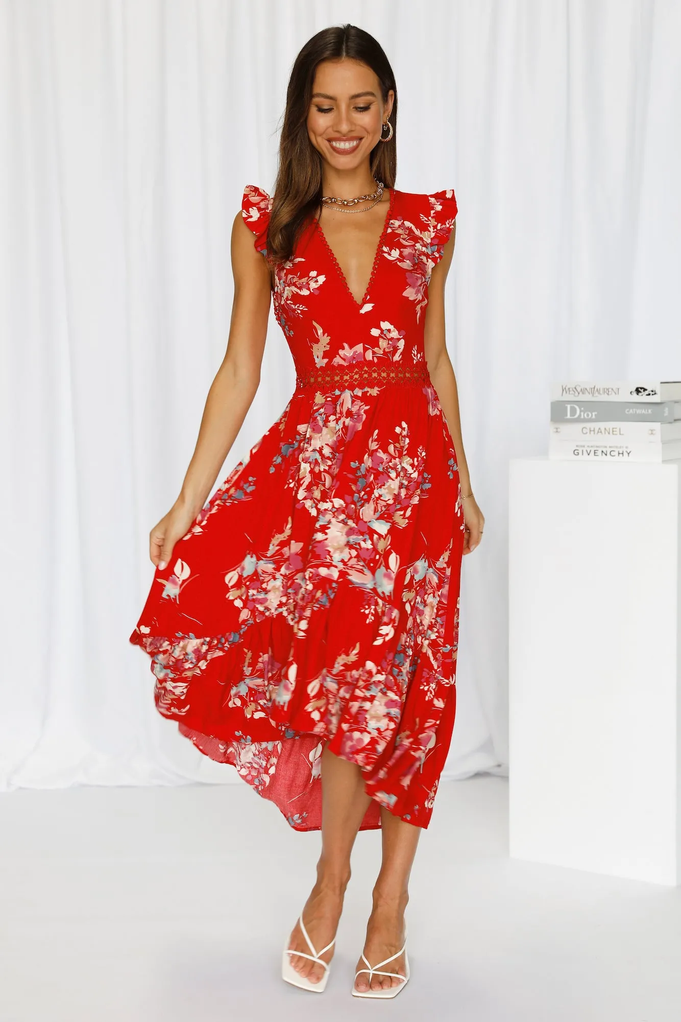 Harbour Side Fun Maxi Dress Red sold by Hello Molly product image thumbnail 4