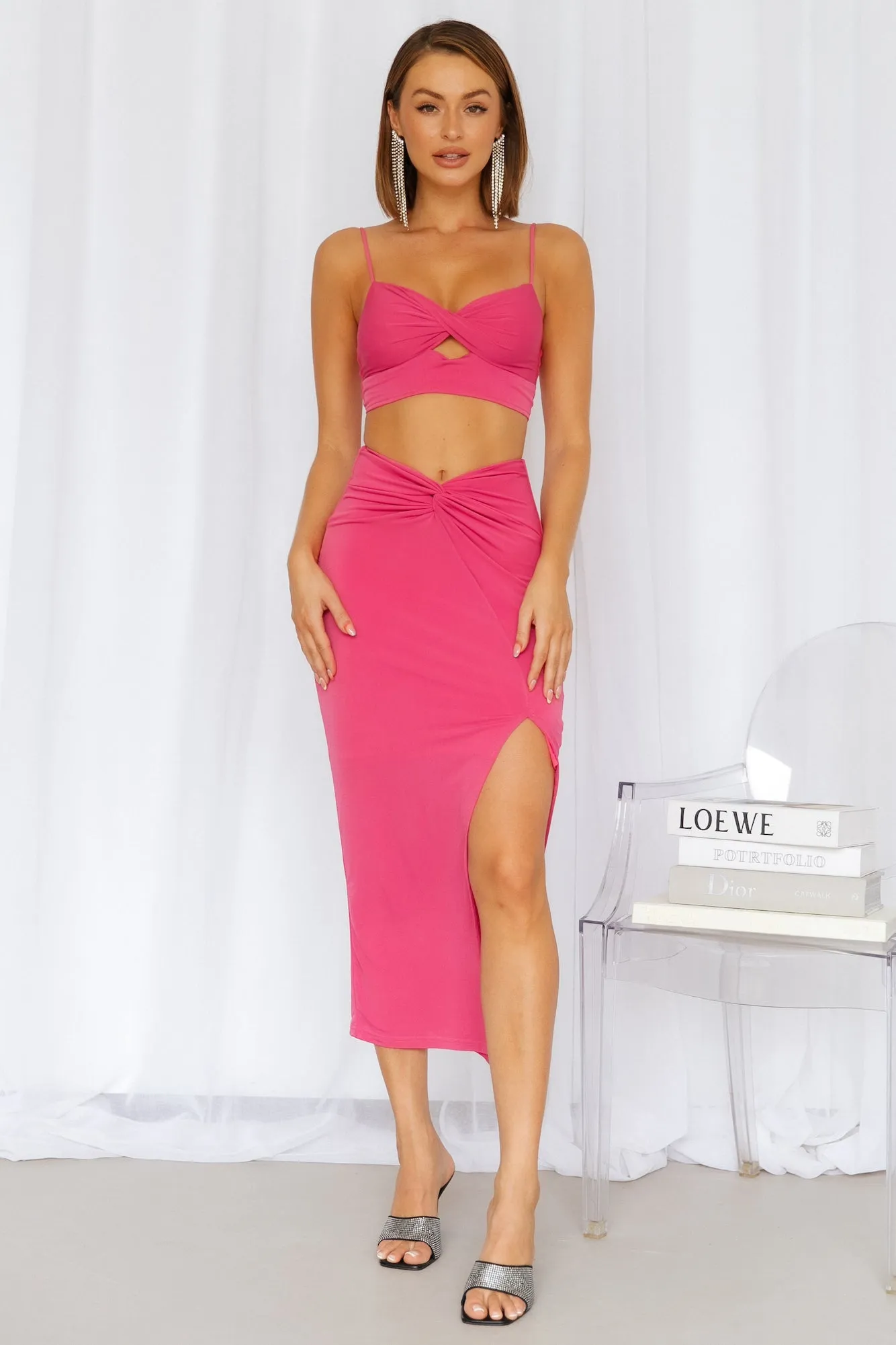 Spicy Maxi Skirt Hot Pink sold by Hello Molly product image thumbnail 2